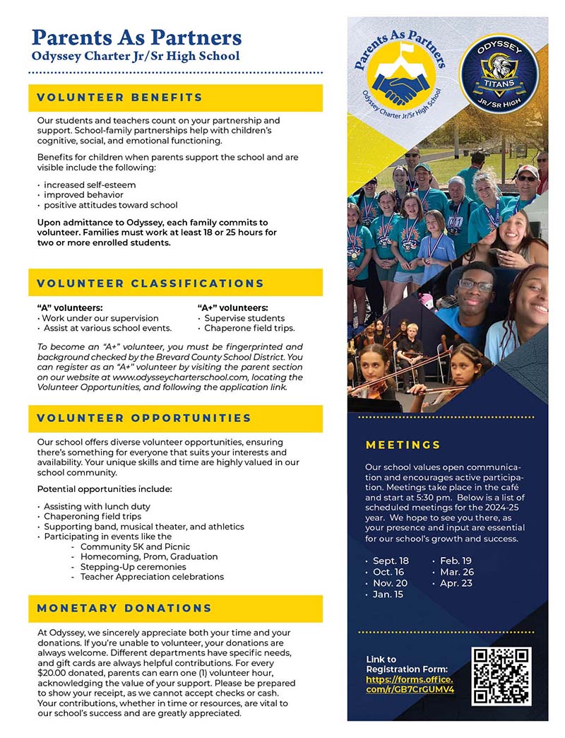 Parent as partners flyer